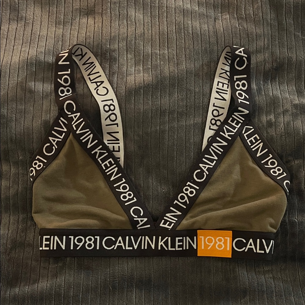 Calvin Klein Olive Bralette
